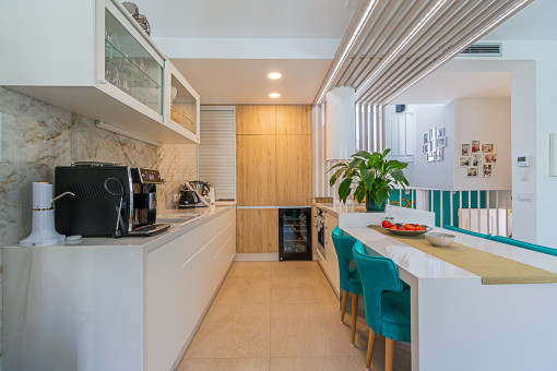 Modern kitchen with cooking island