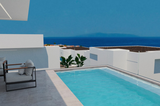 Exceptional luxury villa with large garden and swimming pool facing the ocean in Rokabella, Costa Adeje