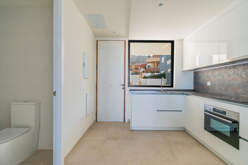 Kitchen and guest toilet