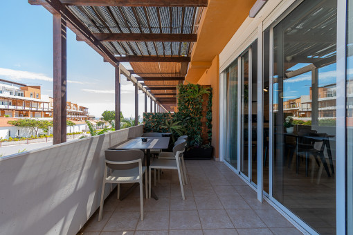 Terrace with outdoor dining area