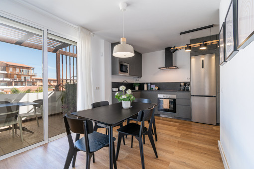 Bright dining area