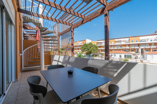 Terrace with outdoor dining area