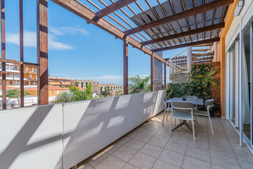 Terrace with outdoor dining area