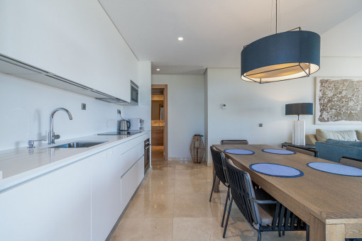 Kitchen and dining area