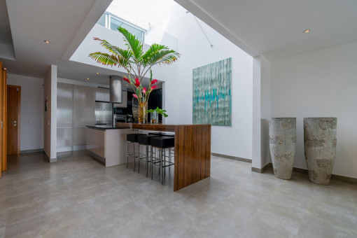 Dining area and kitchen